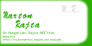 marton rajta business card